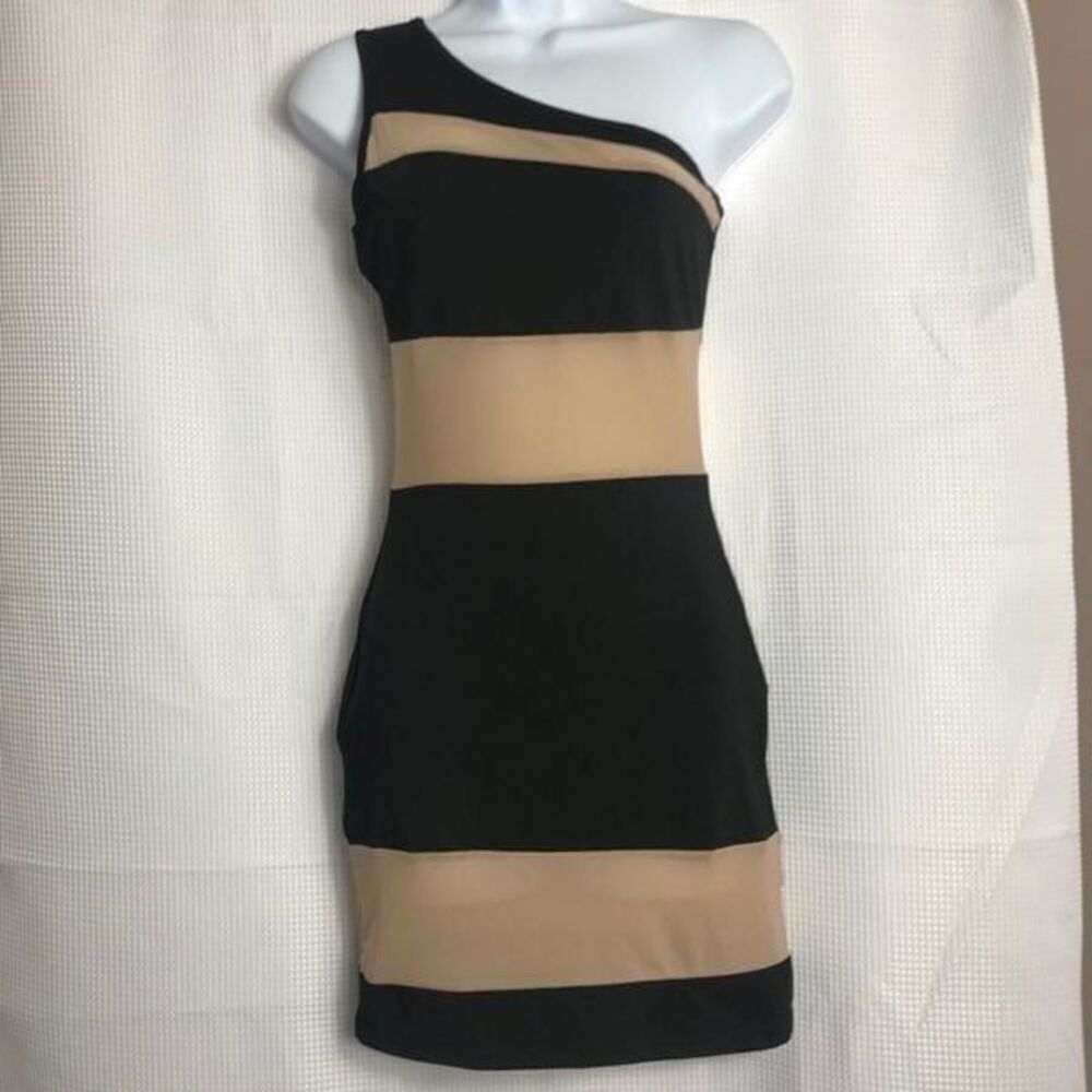 SHEIN Black Acrylic Striped Cover-up 0162